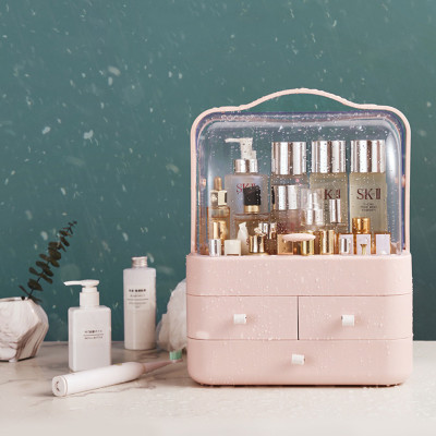 Органайзер для косметики Пилезахисний Водонепроникний Cosmetic Storage Box LD 288 Двох'ярусний бокс Рожевий Органайзер для косметики Пилезахисний Водонепроникний Cosmetic Storage Box LD 288 Двох'ярусний бокс Рожевий