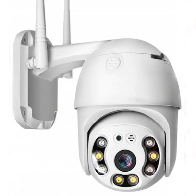 Поворотна вулична PTZ WiFi xm 2mp IP камера відеоспостереження з віддаленим доступом біла Поворотна вулична PTZ WiFi xm 2mp IP камера відеоспостереження з віддаленим доступом біла