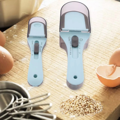 Мерные ложки регулируемые пластиковые в наборе 2 шт Adjustable measurement spoone Мерные ложки регулируемые пластиковые в наборе 2 шт Adjustable measurement spoone
