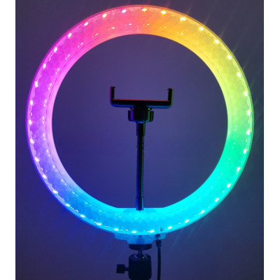 Кольцевая лампа светодиодная 3D RGB 30 см цветная двухсторонняя LED Селфи кольцо для фото блогеров от usb Кольцевая лампа светодиодная 3D RGB 30 см цветная двухсторонняя LED Селфи кольцо для фото блогеров от usb