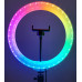 Кольцевая лампа светодиодная 3D RGB 30 см цветная двухсторонняя LED Селфи кольцо для фото блогеров от usb Кольцевая лампа светодиодная 3D RGB 30 см цветная двухсторонняя LED Селфи кольцо для фото блогеров от usb