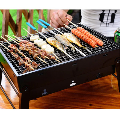 Мангал гриль чемодан складной переносной BBQ разборной портативный с решеткой для пикника 35х27х8см Мангал гриль чемодан складной переносной BBQ разборной портативный с решеткой для пикника 35х27х8см