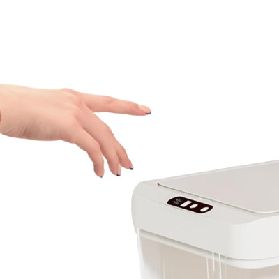 Відро для сміття з автоматичним датчиком руху 13л Smart Trash Barrel сенсорне з кришкою Відро для сміття з автоматичним датчиком руху 13л Smart Trash Barrel сенсорне з кришкою