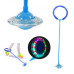 Светящаяся скакалка крутилка с колесиком на одну ногу детская Нейроскакалка для детей Скакалки светящиеся