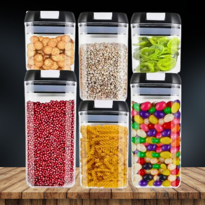 Набор герметичных контейнеров пластиковых Food storage 6 шт Органайзер для хранения сыпучих продуктов и круп
