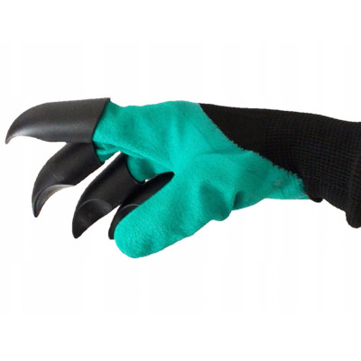 Гумові рукавички з кігтями для саду та городу Garden Genie Gloves Рукавички граблі садові Гумові рукавички з кігтями для саду та городу Garden Genie Gloves Рукавички граблі садові