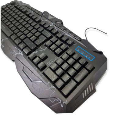 Игровая клавиатура V 100 и мышка с подсветкой молнии проводная геймерский набор клавиатуры и мыши Игровая клавиатура V 100 и мышка с подсветкой молнии проводная геймерский набор клавиатуры и мыши