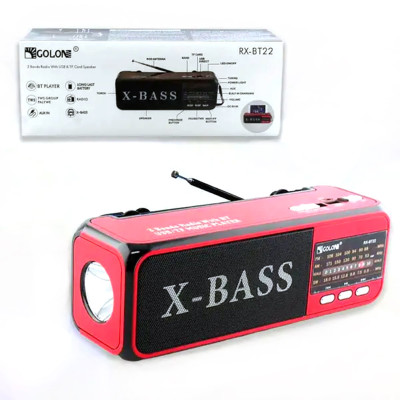 Аккумуляторный радиоприемник GOLON RX BT22 с фонарем и Bluetooth колонкой с входом под usb и флеш карту Аккумуляторный радиоприемник GOLON RX BT22 с фонарем и Bluetooth колонкой с входом под usb и флеш карту