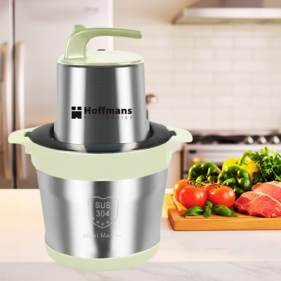 Измельчитель универсальный Hoffmans Electronics НМ-8875 с металлической чашей 5л электрический чоппер 4800Вт Зелёный