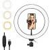 Кільцева LED лампа зі штативом 2м Ring fill Light 30 см світлодіодна від USB селфі кільце з пультом на шнурі Кільцева LED лампа зі штативом 2м Ring fill Light 30 см світлодіодна від USB селфі кільце з пультом на шнурі