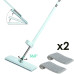 Швабра ледащо з вертикальним самоотжімом flat mop з віджимом і поворотом на 360 градусів та 2 мікрофібри Швабра ледащо з вертикальним самоотжімом flat mop з віджимом і поворотом на 360 градусів та 2 мікрофібри