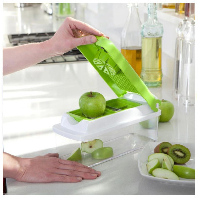 Овощерезка Найсер Дайсер терка мультислайсер для овощей и фруктов nicer dicer plus с насадками ручная шинковка Овощерезка Найсер Дайсер терка мультислайсер для овощей и фруктов nicer dicer plus с насадками ручная шинковка