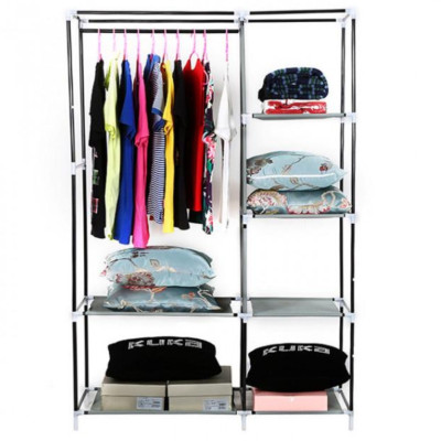Тканевый шкаф на 6 секций органайзер Simple Wardrobe каркасный стеллаж для хранения одежды и обуви Тканевый шкаф на 6 секций органайзер Simple Wardrobe каркасный стеллаж для хранения одежды и обуви