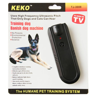 Ультразвуковой отпугиватель для собак Dog repeller TJ 3008 Карманный Черный Ультразвуковой отпугиватель для собак Dog repeller TJ 3008 Карманный Черный