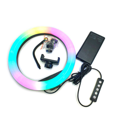 Кільцева світлодіодна кольорова лампа RGB 31 см LED MJ33 Селфі кільце для фото Кільцева світлодіодна кольорова лампа RGB 31 см LED MJ33 Селфі кільце для фото