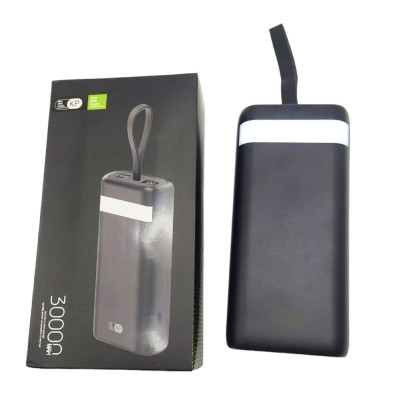 Повербанк KP 30000 mAh Power bank портативный зарядное устройство для телефона Micro USB Type C USB Lightning
