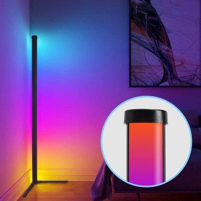 Светодиодный угловой торшер сенсорный с пультом управления RGB светильник с регулировкой яркости лампа 140 см Светодиодный угловой торшер сенсорный с пультом управления RGB светильник с регулировкой яркости лампа 140 см