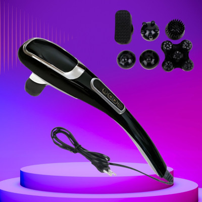 Вибрационный ручной массажер Body Massager JY-8820B для всего тела многофункциональный с 6 насадками