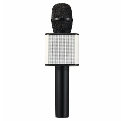 Мікрофон караоке дитячий бездротовий Q7 Чорний Black USB Bluetooth з чохлом Іграшка мікрофон з динаміком