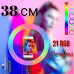 Кільцева лампа кольорова світлодіодна RGB 38 см LED MJ38 з пультом для селфі блогерів Кільцева лампа кольорова світлодіодна RGB 38 см LED MJ38 з пультом для селфі блогерів