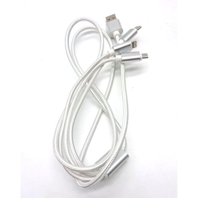 Універсальний кабель розгалужувач 3в1 usb TYPE C lightning для iphone швидка зарядка для телефону Універсальний кабель розгалужувач 3в1 usb TYPE C lightning для iphone швидка зарядка для телефону