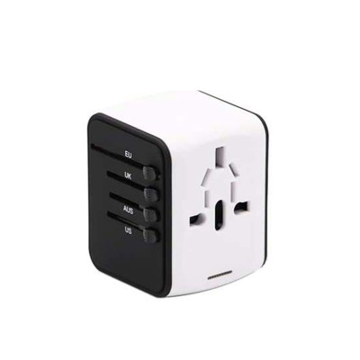 Универсальный сетевой адаптер для путешествий Adapter Travel Переходник для всех типов розеток USB Белый Универсальный сетевой адаптер для путешествий Adapter Travel Переходник для всех типов розеток USB Белый