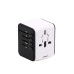 Универсальный сетевой адаптер для путешествий Adapter Travel Переходник для всех типов розеток USB Белый Универсальный сетевой адаптер для путешествий Adapter Travel Переходник для всех типов розеток USB Белый