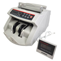 Рахункова машинка Детектор валют Bill Counter 2108 UV MG з подвійною детекцією та регулюванням швидкості Сіра Рахункова машинка Детектор валют Bill Counter 2108 UV MG з подвійною детекцією та регулюванням швидкості Сіра