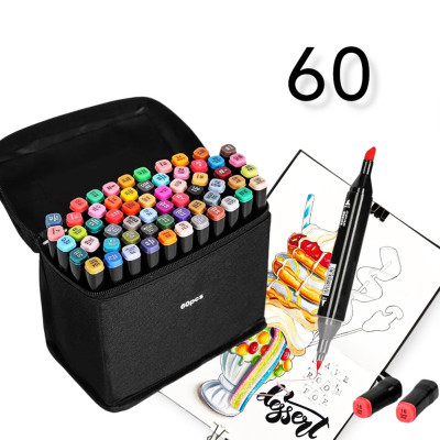 Скетч маркери SKETCHMARKER 60 кольорів Набір двосторонніх маркерів для скетчинга на спиртовій основі для архітектора та дизайну Скетч маркери SKETCHMARKER 60 кольорів Набір двосторонніх маркерів для скетчинга на спиртовій основі для архітектора та дизайну