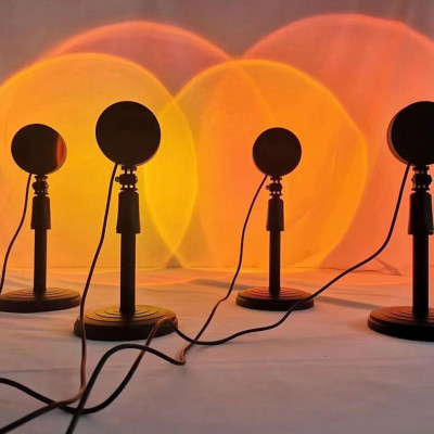 Sunset Lamp проекционный светильник красный закат USB светильник проектор рассвет атмосферная лампа для фото