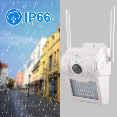 Настенная камера видеонаблюдения IP Wi-Fi с фонарем уличная водонепроницаемая с микрофоном и динамиком Настенная камера видеонаблюдения IP Wi-Fi с фонарем уличная водонепроницаемая с микрофоном и динамиком