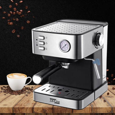Кофеварка рожковая Zepline ZP-6861 2500W Кофемашина эспрессо с функцией вспенивания молока