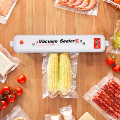 Вакууматор побутовий Vacuum Sealer апарат для пакування продуктів автоматичний вакуумний пакувальник Вакууматор побутовий Vacuum Sealer апарат для пакування продуктів автоматичний вакуумний пакувальник