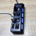 USB хаб розгалужувач на 4 порти з перемикачами на кожен порт концентратор адаптер чорний живлення USB 2.0 USB хаб розгалужувач на 4 порти з перемикачами на кожен порт концентратор адаптер чорний живлення USB 2.0