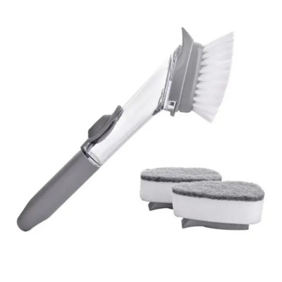 Щітка з дозатором для миття посуду Automatic Decontamination Wok Brush з насадками багатофункціональна Щітка з дозатором для миття посуду Automatic Decontamination Wok Brush з насадками багатофункціональна