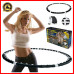 Обруч массажер магнитный хулахуп разборной Massaging Hula Hoop массажный черный для фитнеса похудения талии Обруч массажер магнитный хулахуп разборной Massaging Hula Hoop массажный черный для фитнеса похудения талии