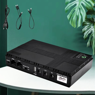 ИБП источник бесперебойного питания для роутера камеры модема DC1018P 10400 mAh бесперебойник 5V/9V/12V