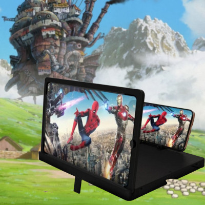 9D збільшувач екрану телефону Enlarged screen F8 скло підставка для мобільного 3D лупа чорна 9D збільшувач екрану телефону Enlarged screen F8 скло підставка для мобільного 3D лупа чорна