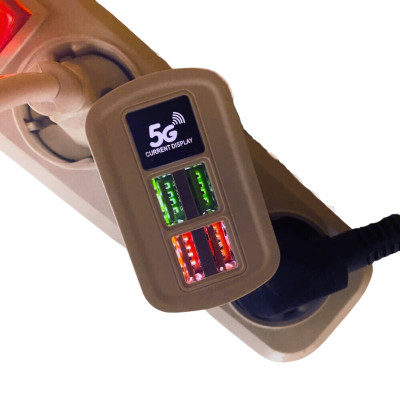 Блок живлення на 4 USB порту FAST CHARGER 3.1А 5G з функцією швидкого заряджання Блок живлення на 4 USB порту FAST CHARGER 3.1А 5G з функцією швидкого заряджання