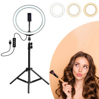 Кільцева LED лампа зі штативом 2м Ring fill Light 30 см світлодіодна від USB селфі кільце з пультом на шнурі Кільцева LED лампа зі штативом 2м Ring fill Light 30 см світлодіодна від USB селфі кільце з пультом на шнурі