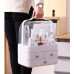 Органайзер для косметики Пылезащитный Водонепроницаемый Cosmetic Storage Box LD 288 Двухъярусный бокс Серый
