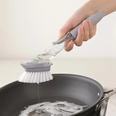 Щітка з дозатором для миття посуду Automatic Decontamination Wok Brush з насадками багатофункціональна Щітка з дозатором для миття посуду Automatic Decontamination Wok Brush з насадками багатофункціональна