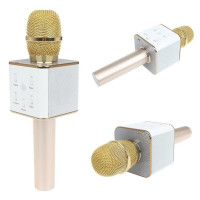 Микрофон караоке детский беспроводной Q7 Золото Gold USB Bluetooth с чехлом Игрушка микрофон с динамиком Микрофон караоке детский беспроводной Q7 Золото Gold USB Bluetooth с чехлом Игрушка микрофон с динамиком