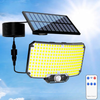 Вуличний прожектор із сонячною панеллю Solar Powered Sensor Light ліхтар із датчиком руху та пультом ДУ Вуличний прожектор із сонячною панеллю Solar Powered Sensor Light ліхтар із датчиком руху та пультом ДУ