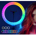 Светодиодная лампа  кольцевая 3D RGB 26 см цветная двухсторонняя LED Селфи кольцо для фото блогеров от usb