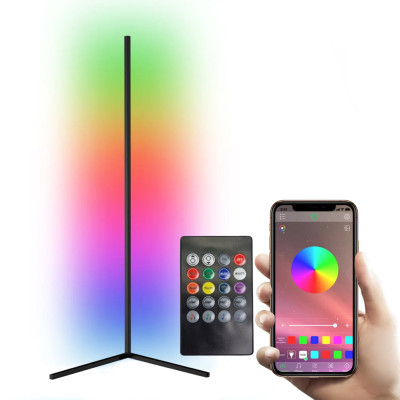 Угловой напольный RGB торшер светодиодный LED лампа с пультом светильник с регулируемой яркостью 130см сборной Угловой напольный RGB торшер светодиодный LED лампа с пультом светильник с регулируемой яркостью 130см сборной