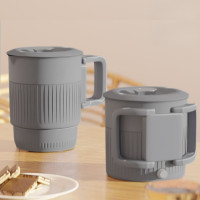 Електричний чайник складаний 800мл Hoffmans Electronics HM-2560 Дорожній швидкозакипаючий 3в1 чайник каструля чашка 1200W Сірий Електричний чайник складаний 800мл Hoffmans Electronics HM-2560 Дорожній швидкозакипаючий 3в1 чайник каструля чашка 1200W Сірий