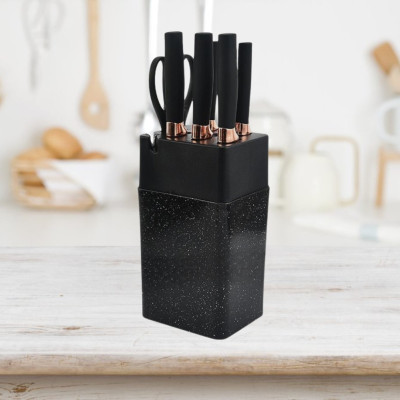 Набор кухонных ножей Knife Set 7 предметов на подставке из нержавеющей стали Набор кухонных ножей Knife Set 7 предметов на подставке из нержавеющей стали