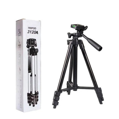 Штатив тринога для камери Tripod 3120A з кріпленням для телефону 102 см алюмінієвий з вбудованим рівнем Штатив тринога для камери Tripod 3120A з кріпленням для телефону 102 см алюмінієвий з вбудованим рівнем
