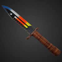 Нож большой Охотничий деревянный радужный из CS GO игрушечный из игры Counter Strike Нож большой Охотничий деревянный радужный из CS GO игрушечный из игры Counter Strike